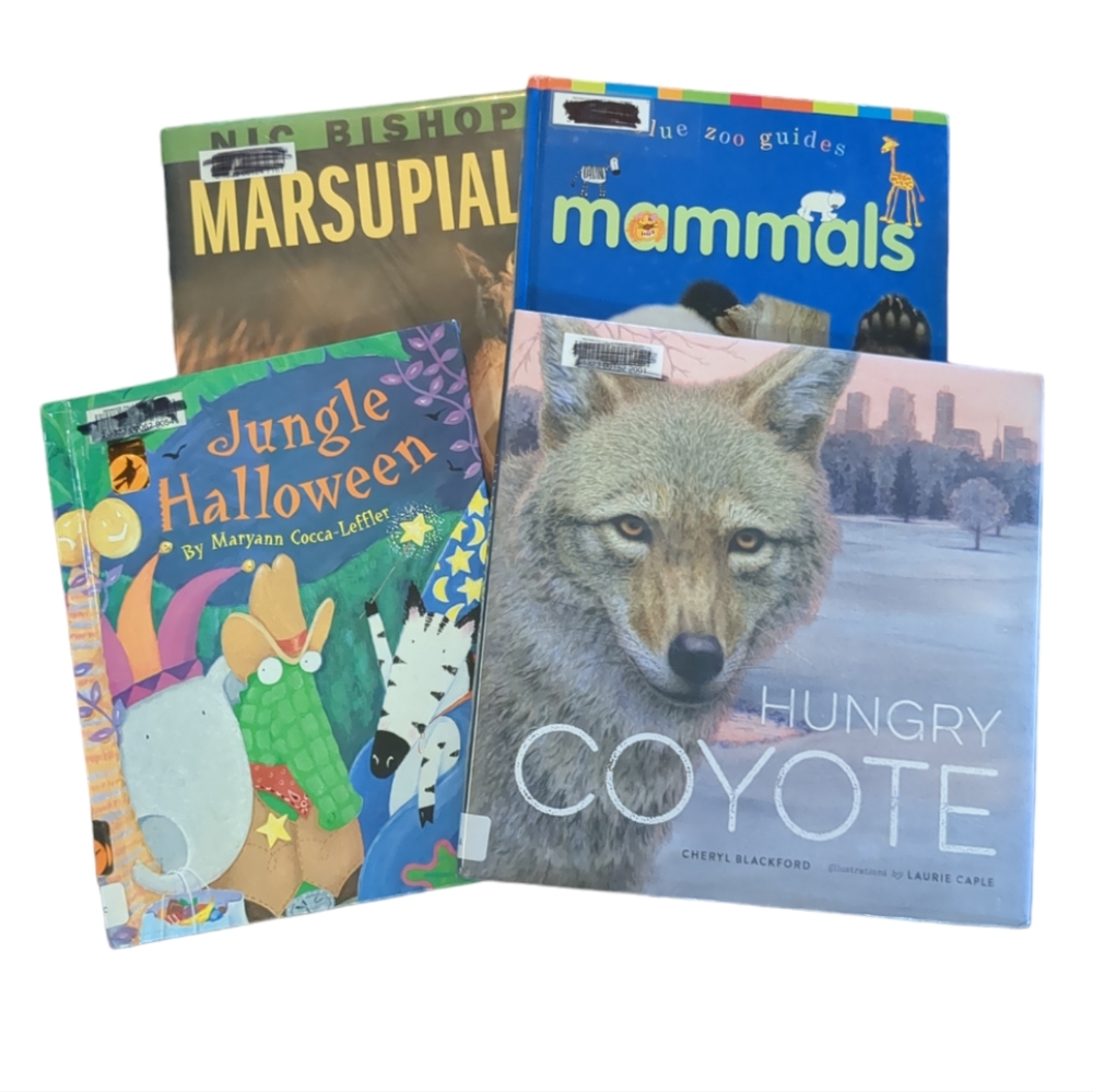 4 Hardcover Animal Ex Library Books
